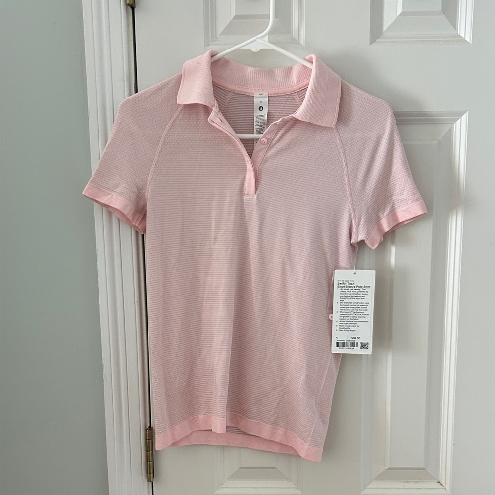 Lululemon Pink Polo Shirt
